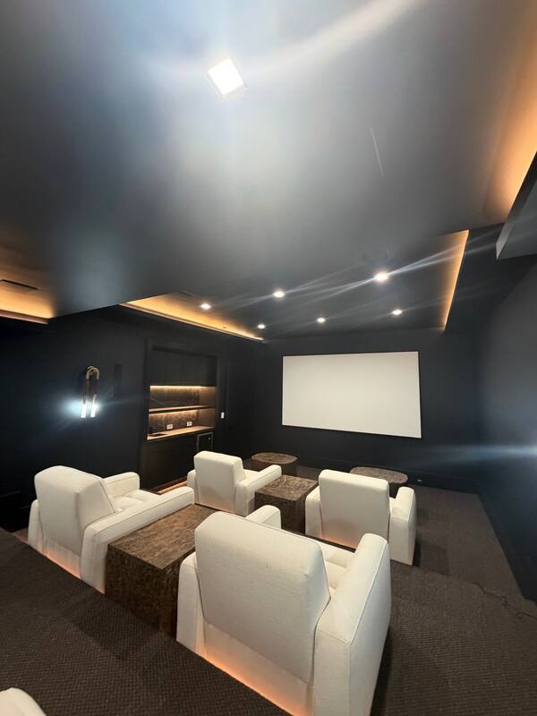 Ceiling downlights and cove lighting