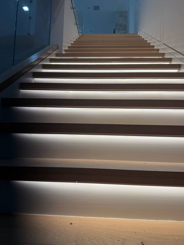 Illuminated stair detail