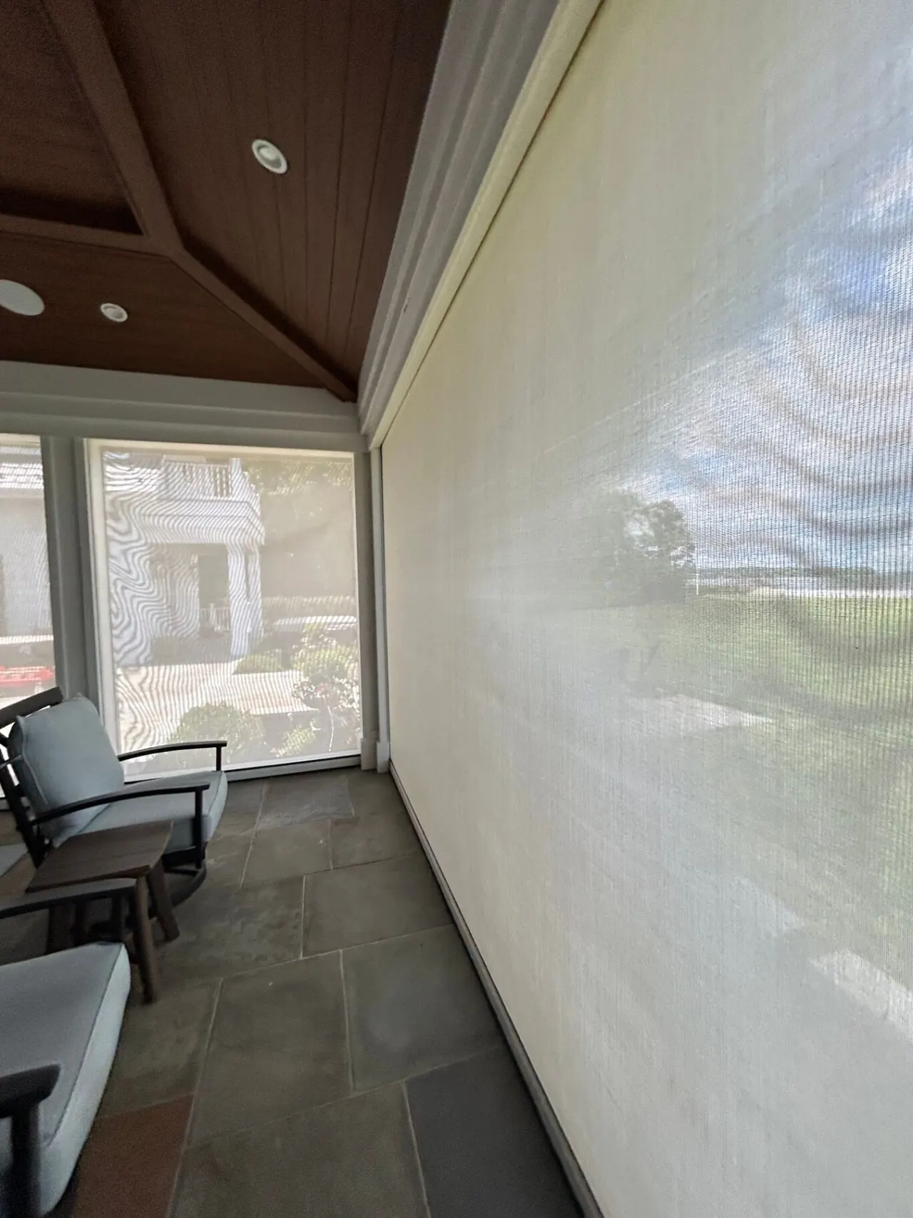Waterfront Pavilion — Outdoor Kitchen, Motorized Screens & AV