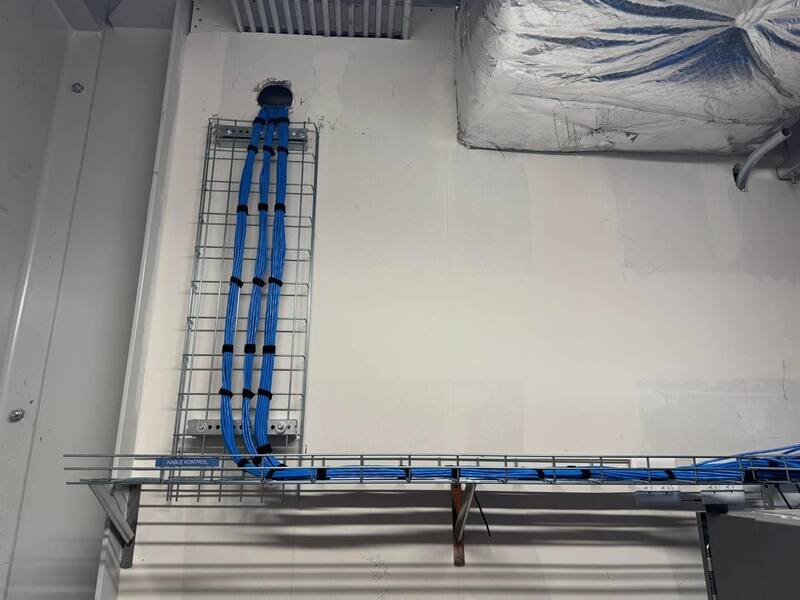 Neatly bundled Cat6 home-runs