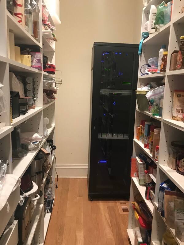 After: finished rack, wide view