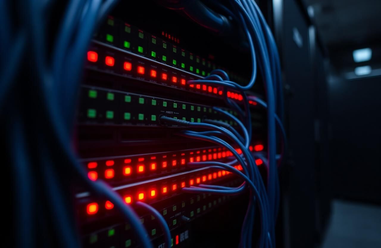 SmartForce network rack and cabling